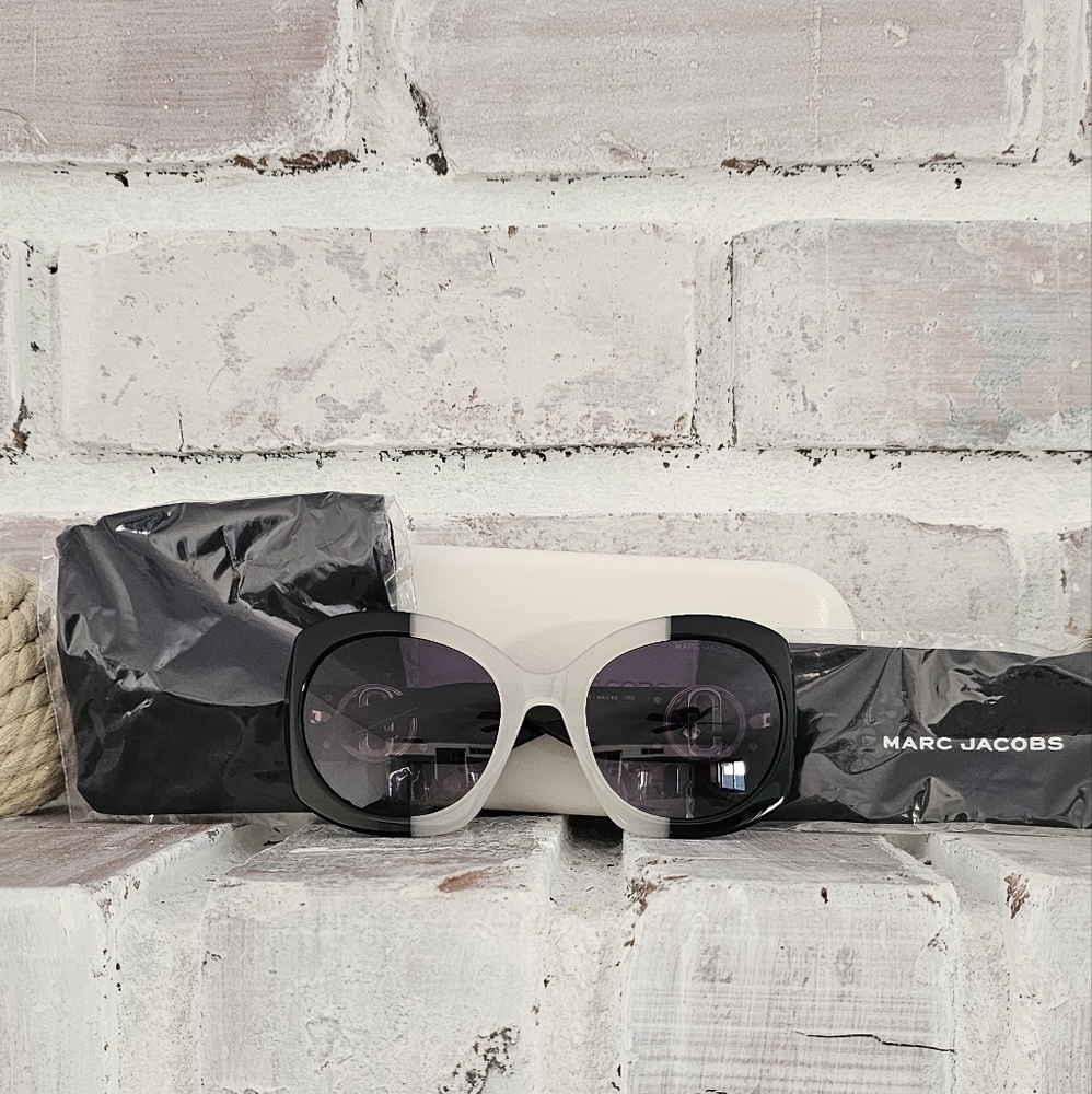 🖤NEW MARC JACOBS Black White Oversized Sunglasses🖤